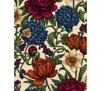 Elegant Watercolor Floral Writing Pad: 150-Page Lined Floral Stationery Notebook for Pen Pals, Letter Writing, and Daily Notes