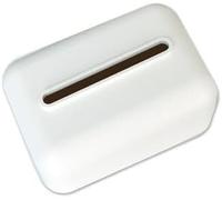 Elegant White Solid-colour Tissue Box, Suitable For Home Living Rooms And Office Desks.