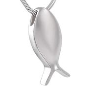 Elegant Wholesale Ash Jewelry Charm for Women&Men&Pet,Stainless steel'Seven Seconds Memory Fish' Cremation Jewelry Pendant (Metal Color : 5pcs Pendant)