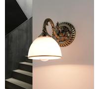 Élégante Applique Murale LOUIS En Laiton Verre Métal Style Art Nouveau Hall