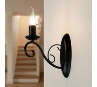 Élégante Applique Murale Noire E14 Lampe Murale Éclairage