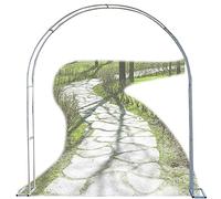 Élégante arche de jardin en métal pour roses et vignes, cadre d'arche de mariage intérieur/extérieur, tonnelle résistante aux intempéries, assemblée librement, disponible en noir/blanc/vert (vert)