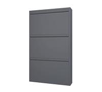 Élégante armoire à chaussures en acier fin de 12 cm avec table d'appoint, nizer de rangement à chaussures rabattable, grande capacité, table de nuit pour chaussures et lunettes, design mural
