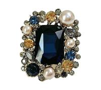 Élégante attache de vêtements accessoire de mode bijoux vintage broche cristal épinglette femme fille accessoires de fête, White, Comme décrit