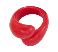 Élégante bague colorée double gouttelette, bijoux géométriques irréguliers pour les fêtes, les rendez-vous et le quotidien, accessoires tendance pour femmes