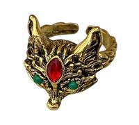 Élégante bague de renard pour filles sur le thème des créatures mythiques pour fêtes et séances photo, bijoux inspirés de l'anime