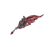 Élégante bague d'oreille à plumes à clip sur bijoux sans piercing gothique accessoire unisexe en alliage sombre décoration de mode plume sur boucles d'oreilles à clip, Left ear, Comme décrit, Comme