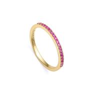 Élégante bague plaquée or avec zircon cubique rose Trend 9118A012, 50 mm