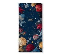 Élégante bannière florale pour porte, motif rose vintage avec étoiles, décoration de vacances d'automne pour intérieur et extérieur, 91,4 x 183 cm