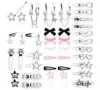 Élégante barrette à cheveux décorative en forme de nœud et étoile pour fêtes et sorties