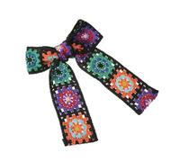 Élégante barrette à cheveux douce, tendance, plate, fleur crochetée, élégante pour les bouquets, nœuds au crochet, pince à ressort