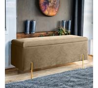 Élégante boîte de rangement en velours - Banc de rangement en bois d'ingénierie pour l'organisation du salon et de la chambre à coucher, design moderne, mobilier de maison multifonctionnel, solution