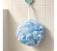 Élégante boule de bain en luffa avec bord en dentelle, grand pouf de bain | Boule de bain en dentelle délicate, maille moelleuse pour construire une mousse crémeuse, couture fiable qui résiste aux