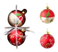 Élégante boule en verre à suspendre pour décoration d'arbre de vacances, avec des formes modernes et des tons neutres pour décoration intérieure saisonnière (style D)