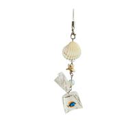 Élégante breloque pour téléphone avec coquillages naturels et océaniques pour une utilisation polyvalente