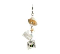 Élégante breloque pour téléphone avec coquillages naturels et océaniques pour une utilisation polyvalente