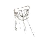 Élégante broche à pampilles au design minimaliste avec broche de forme irrégulière pour diverses occasions festives chaîne de pantalon, taille unique, Comme décrit