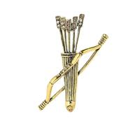 Élégante broche carquois rétro en alliage accessoire de mode pour les amateurs de sport, One Size, Comme décrit