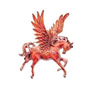 Élégante broche cheval inspirée des animaux sur le thème du zodiaque chinois, esprit classique, tendance, cadeau, épinglette zodiacale en alliage, One Size, Comme décrit