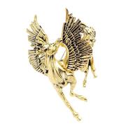 Élégante broche cheval volant fabriquée à partir d'alliage plaqué robuste symbolisant le rêve, parfaite pour des accessoires élégants. Broche brillante, taille unique, Comme décrit