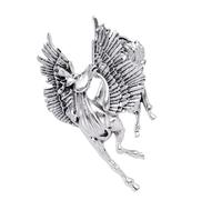 Élégante broche cheval volant fabriquée en alliage symbolisant l'accessoire parfait broche polyvalente, taille unique, Comme décrit