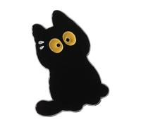 Élégante broche en alliage de chats noirs pour accessoires de mode en forme d'animal - Décoration de fête et usage quotidien - Broche en métal en forme de chat noir, taille unique, Comme décrit