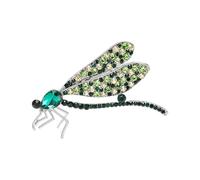Élégante broche en alliage libellules avec strass pour embellir n'importe quelle tenue avec un éclat d'élégance. Accessoire de mode, taille unique, Comme décrit