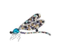 Élégante broche en alliage libellules avec strass pour embellir n'importe quelle tenue avec un éclat d'élégance. Accessoire de mode, taille unique, Comme décrit