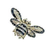 Élégante broche en forme d'abeille émaillée en cristal pour les tenues d'invités de mariage, robes de soirée et événements spéciaux Broche abeilles