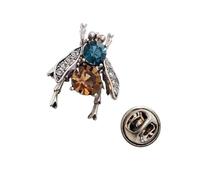 Élégante broche en forme d'abeille émaillée en strass pour robes de soirée et événements spéciaux, taille unique, Comme décrit