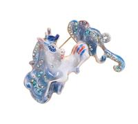 Élégante broche en forme de cheval avec fermoir, design inspiré de l'art chinois traditionnel, bijoux en alliage, taille unique, Comme décrit