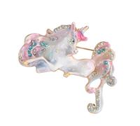 Élégante broche en forme de cheval avec fermoir, design inspiré de l'art chinois traditionnel, bijoux en alliage, taille unique, Comme décrit