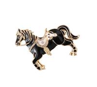 Élégante broche en forme de cheval avec galvanoplastie facile à utiliser, polyvalente, tendance, décoration de poitrine à porter au quotidien, taille unique, Comme décrit