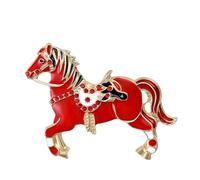 Élégante broche en forme de cheval chinois pour un cadeau confortable et des occasions spéciales, taille unique, Comme décrit
