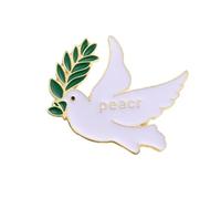 Élégante broche en forme de colombes symbolisant les harmonies et l'amitié, texture en alliage, broche élégante pour diverses occasions