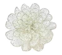 Élégante broche en forme de fleur de camélia en strass pour femme - 14 cm - Épingle florale en cristal étincelant pour robes, costumes, fête de mariage, corsage, grande déclaration cadeau, L, Métal