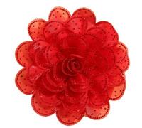 Élégante broche en forme de fleur de camélia en strass pour femme - 14 cm - Épingle florale en cristal étincelant pour robes, costumes, fête de mariage, corsage, grande déclaration cadeau, L, Métal