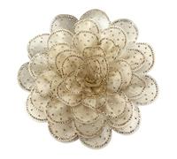 Élégante broche en forme de fleur de camélia en strass pour femme - 14 cm - Épingle florale en cristal étincelant pour robes, costumes, fête de mariage, corsage, grande déclaration cadeau, L, Métal