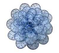 Élégante broche en forme de fleur de camélia en strass pour femme - 14 cm - Épingle florale en cristal étincelant pour robes, costumes, fête de mariage, corsage, grande déclaration cadeau, L, Métal