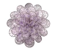 Élégante broche en forme de fleur de camélia en strass pour femme - 14 cm - Épingle florale en cristal étincelant pour robes, costumes, fête de mariage, corsage, grande déclaration cadeau, L, Métal