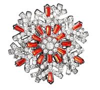 Élégante broche en forme de flocon de neige 3D qui embellit n'importe quel ensemble, convient pour les occasions décontractées et formelles Broche en alliage, Einheitsgröße, comme décrit