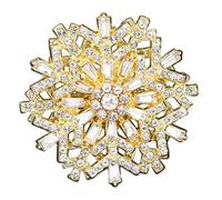 Élégante broche en forme de flocon de neige 3D qui embellit n'importe quel ensemble, convient pour les occasions décontractées et formelles Broche en alliage, Einheitsgröße, comme décrit