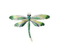 Élégante broche en forme de libellules en cristal avec strass, accessoire de mode pour vêtements et sacs pour femmes, broche portable légère, taille unique, Comme décrit