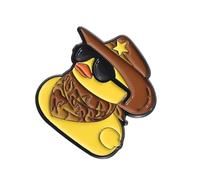 Élégante broche en forme de petit canard en métal avec couleurs vives et fermoir à épingle adaptée aux amateurs de mode et aux étudiants, taille unique, Comme décrit