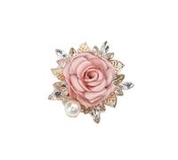 Élégante broche en forme de rose pour femme et homme, fête de mariage, accessoire de boutonnière, idée cadeau pour la Saint-Valentin, Métal, Zircon cubique