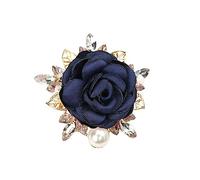Élégante broche en forme de rose pour femme et homme, fête de mariage, accessoire de boutonnière, idée cadeau, Fausse perle, Zircon cubique