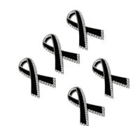 Élégante broche en forme de ruban noir avec strass en cristal, accessoire de bijoux en alliage pour femme, cadeau élégant, broche en cristal, taille unique, Comme décrit