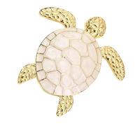 Élégante broche en forme de tortue finition résistante à la rouille, accessoire polyvalent pour une tenue formelle et décontractée, taille unique, Comme décrit