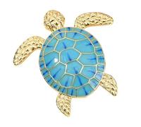 Élégante broche en forme de tortue finition résistante à la rouille, accessoire polyvalent pour une tenue formelle et décontractée, taille unique, Comme décrit