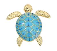 Élégante broche en forme de tortue finition rouille, accessoire polyvalent pour une tenue formelle et décontractée en forme de tortue, TAILLE UNIQUE, Comme décrit